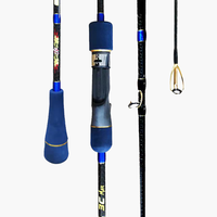 Popping Fishing Rod- Blue Color 1.5 Section Butt Joint Fuji Parts Popping  rod for GT and Tuna - YeXing Fishing